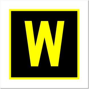 W - Whiskey - FAA taxiway sign, phonetic alphabet Posters and Art